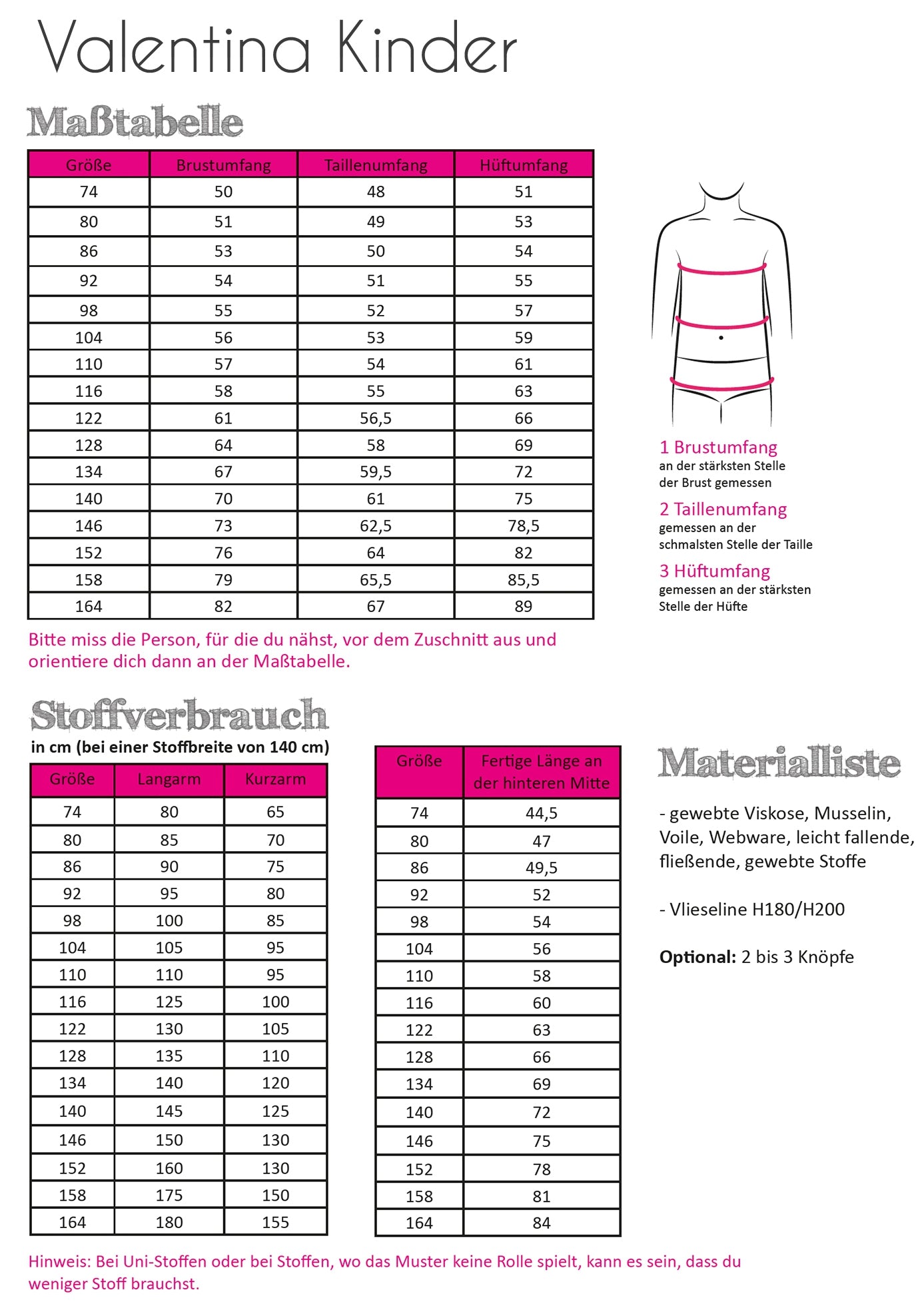 Papierschnittmuster Kleid Valentina Kinder von Fadenkäfer