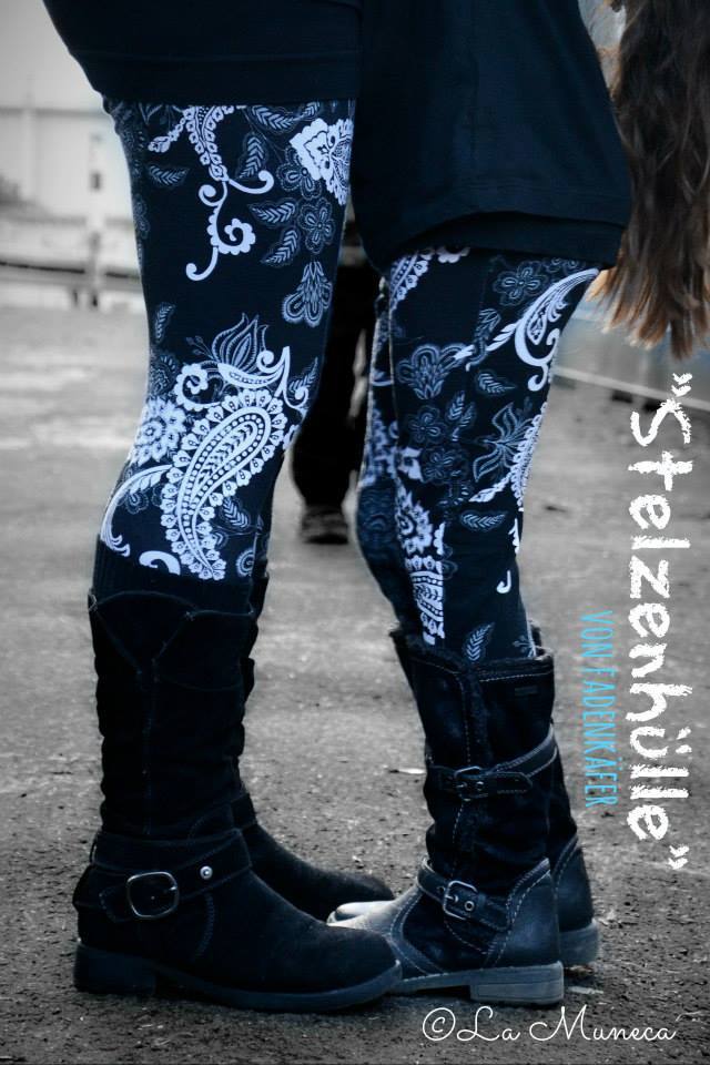 Papierschnittmuster Stelzenhülle Leggings/Socken Kinder von Fadenkäfer