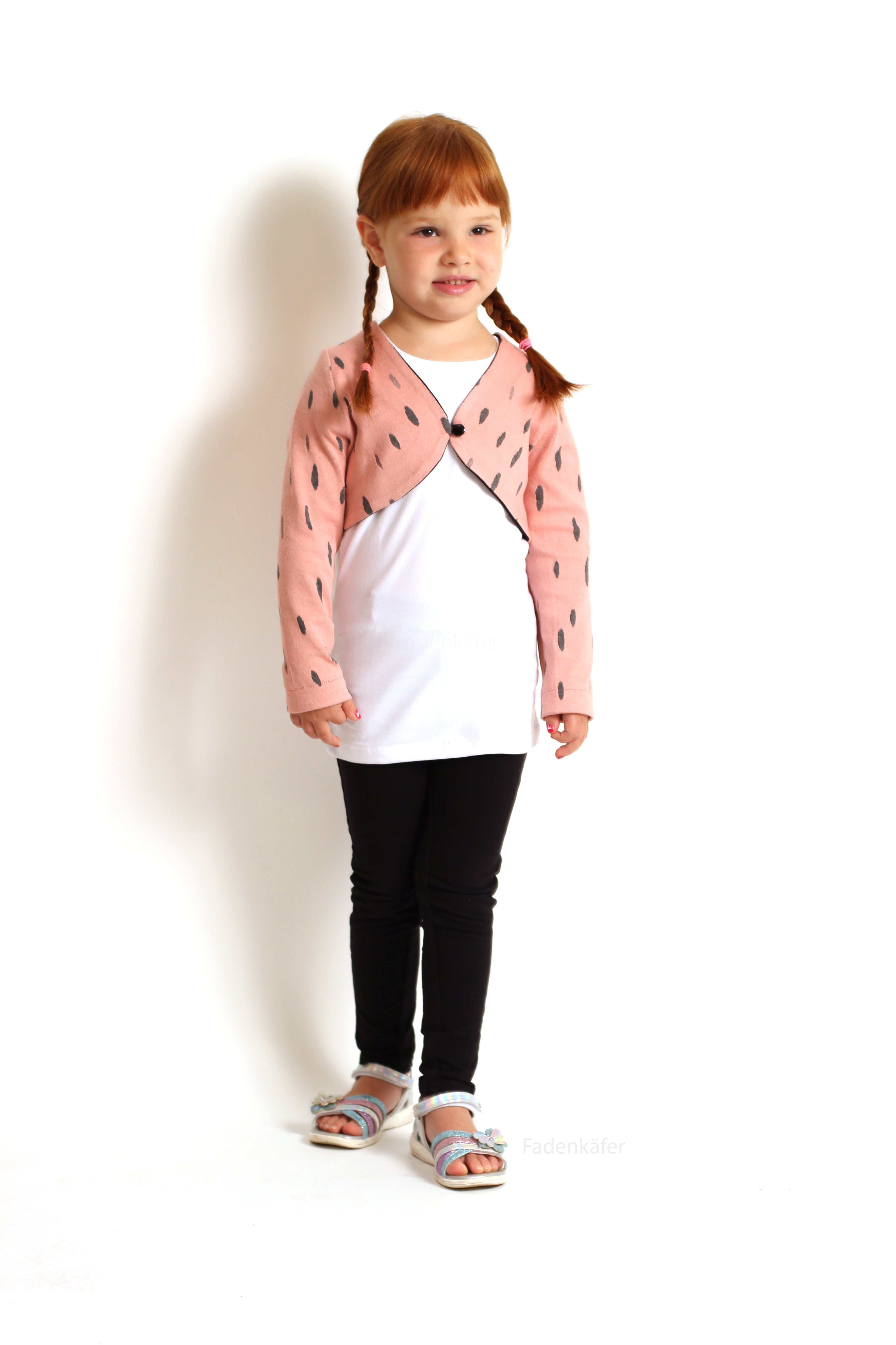 Papierschnittmuster Zoe Bolero oder Blazer Kinder von Fadenkäfer