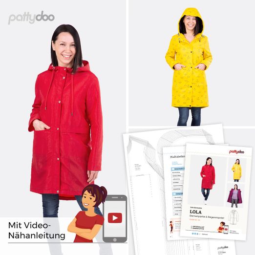 Damen Parka und Regenmantel Lola Papierschnittmuster