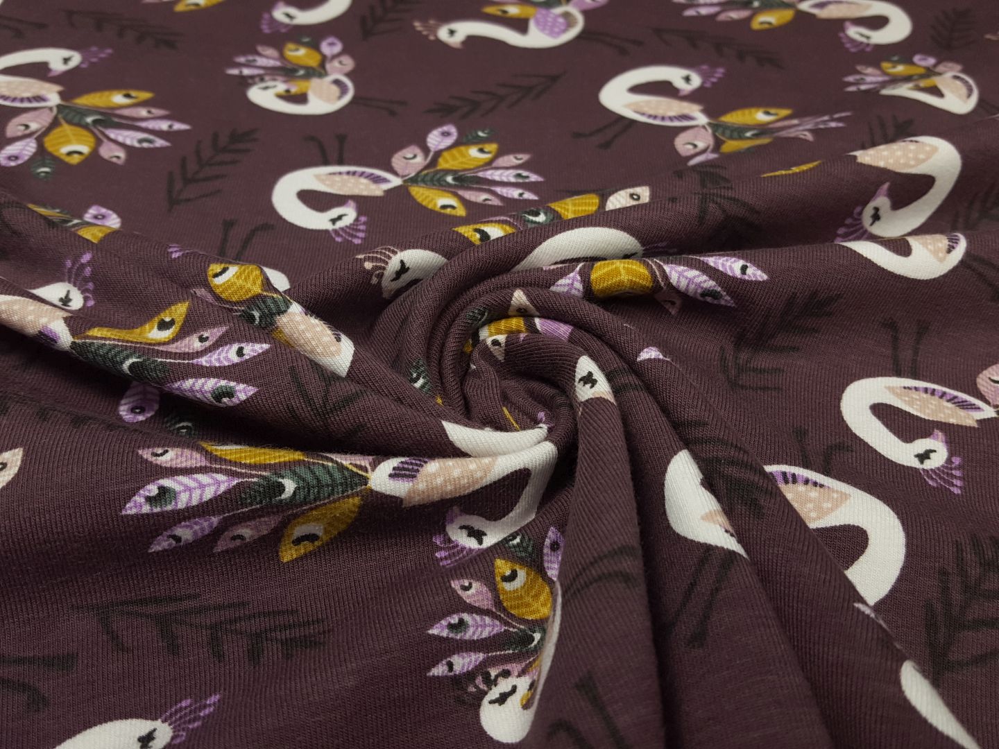 Peacock mauve/creme/senf