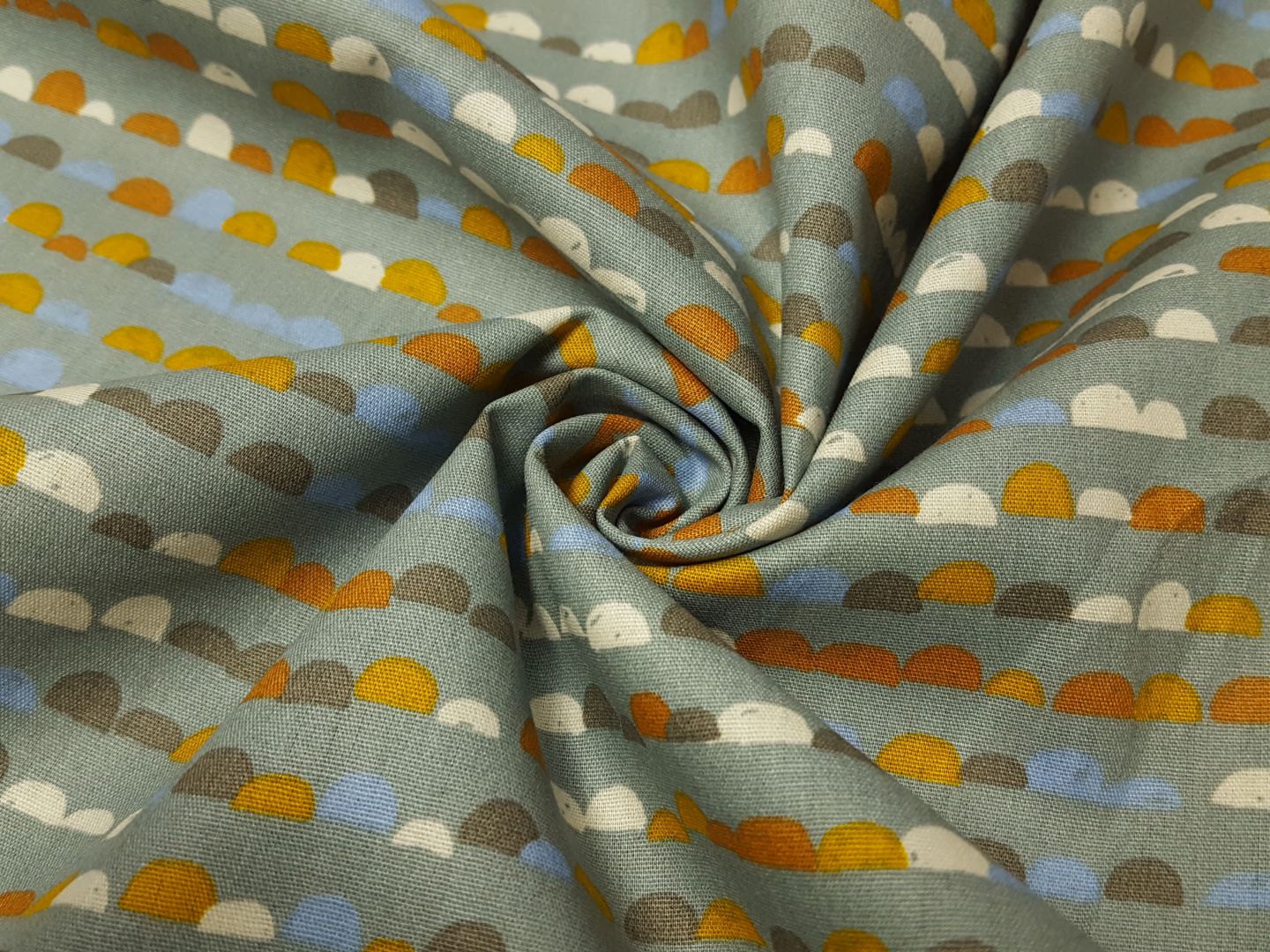 Pebbles dustymint/hellblau/ocker