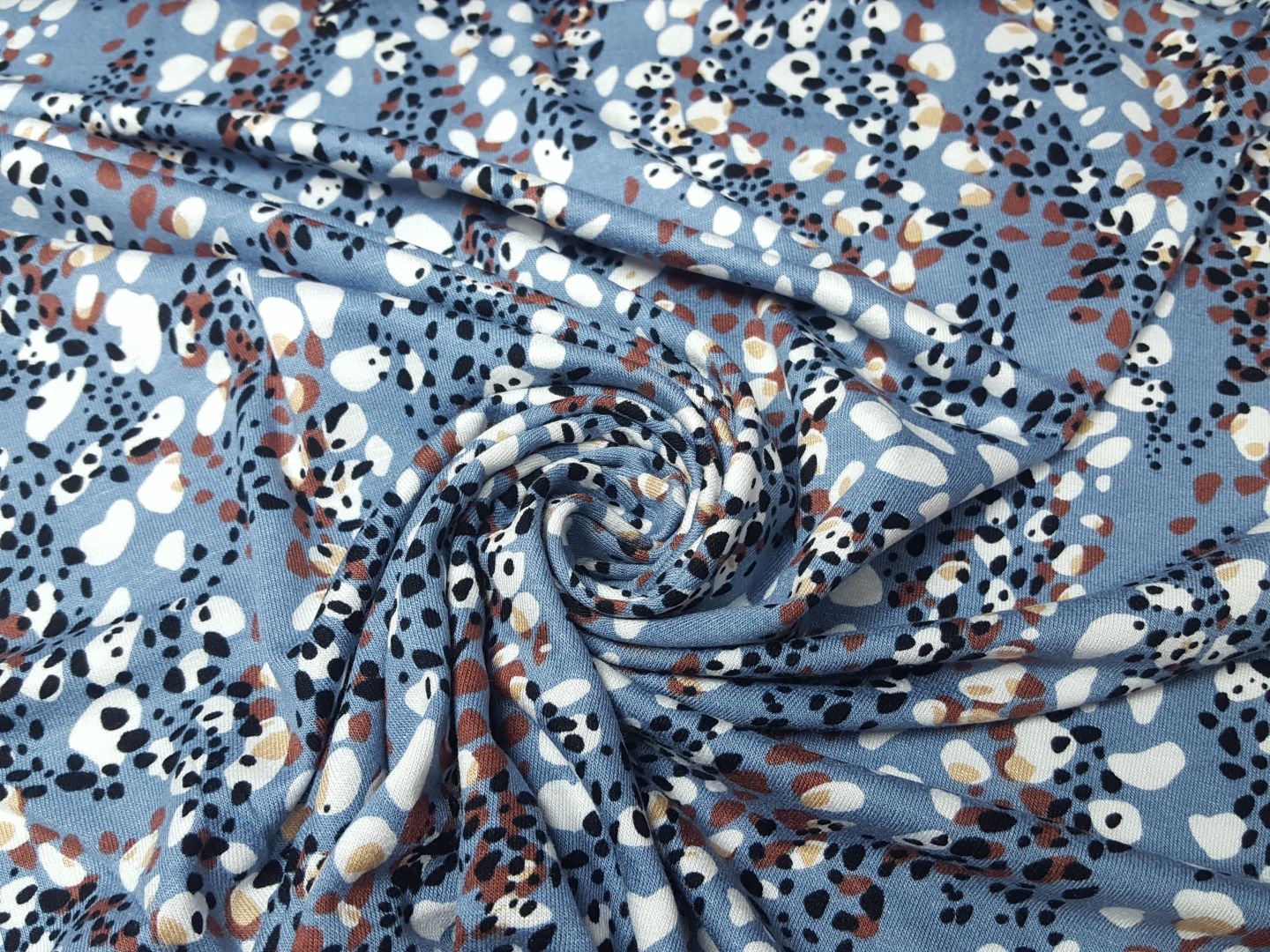 Pebbles rauchblau/schwarz/offwhite/rostbraun