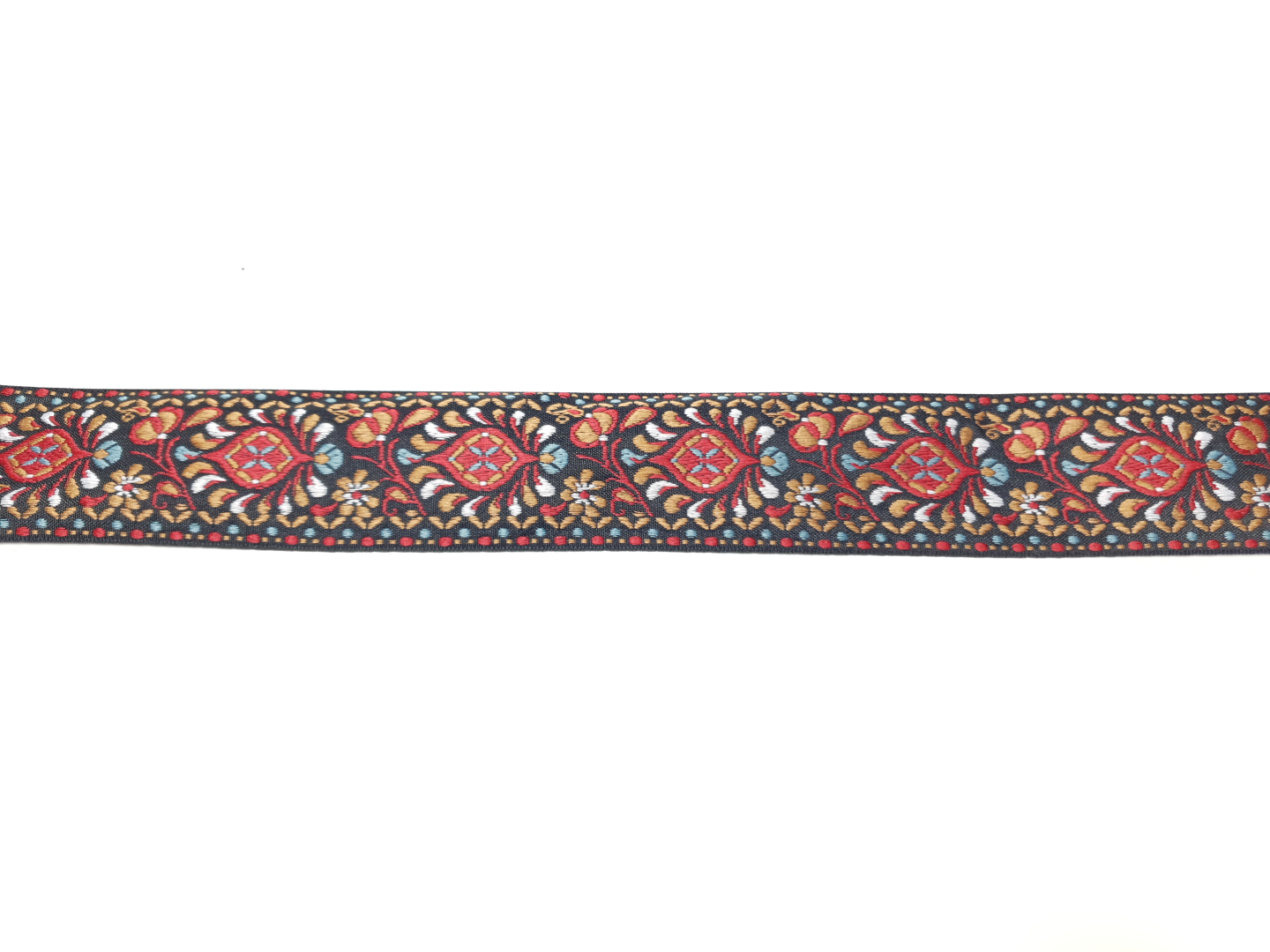 Jacquardborte Persia 50mm bordeaux/camel