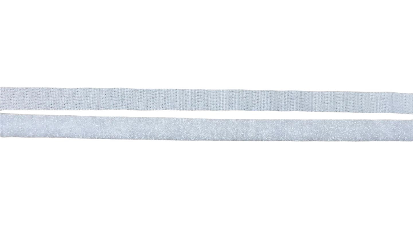 Klettband 10mm breit, weiss