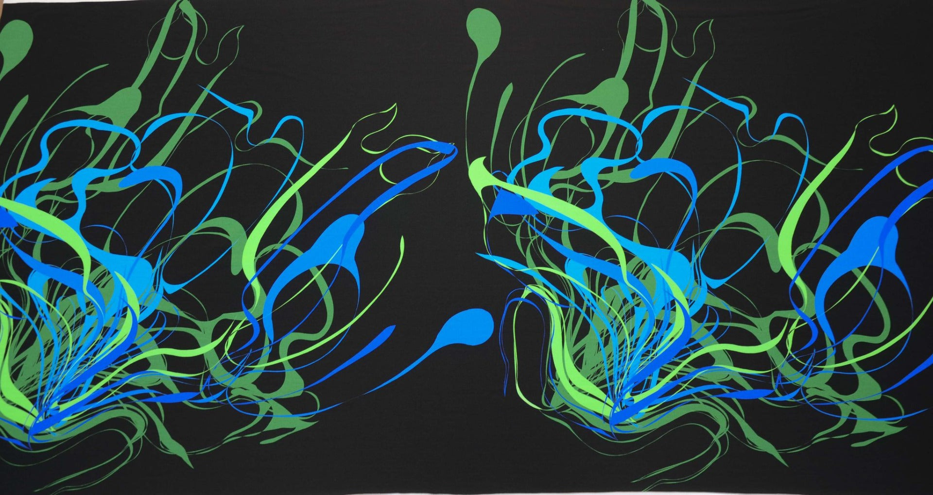 Panel Polarlight schwarz/royalblau/grün