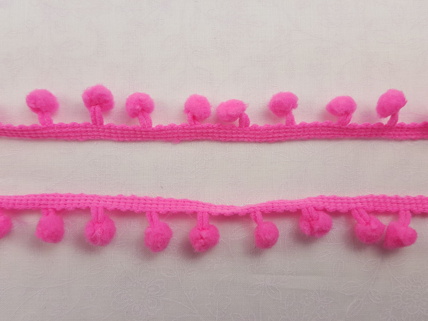 Pompons Borte am Meter 7mm breit, pink