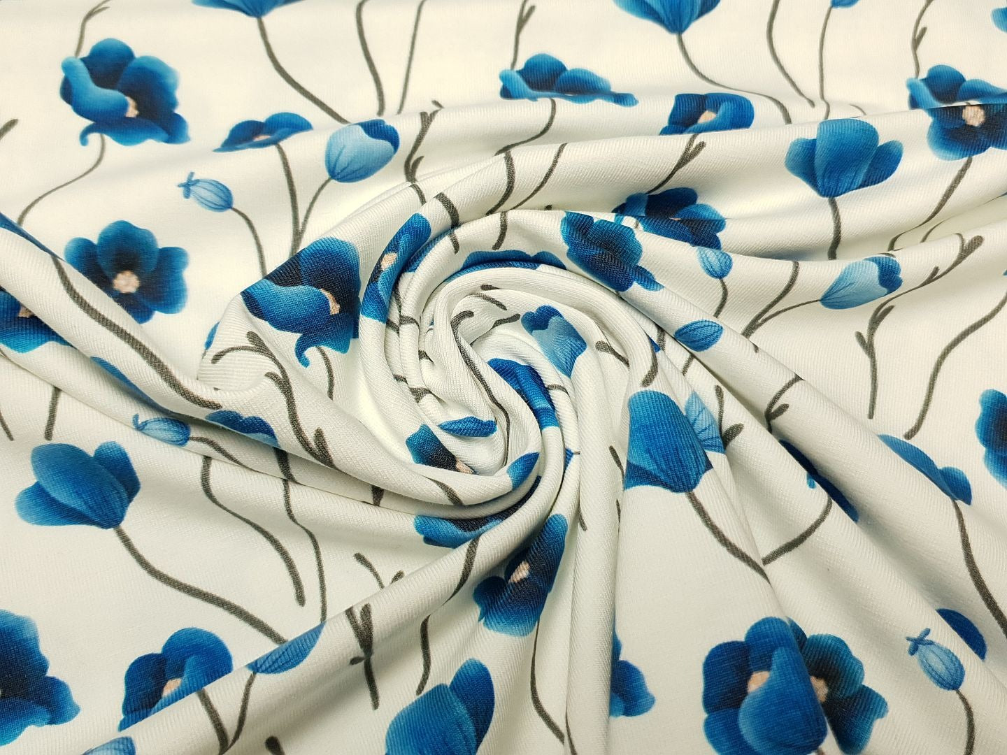 Poppy offwhite/dunkelblau/dunkelbraun