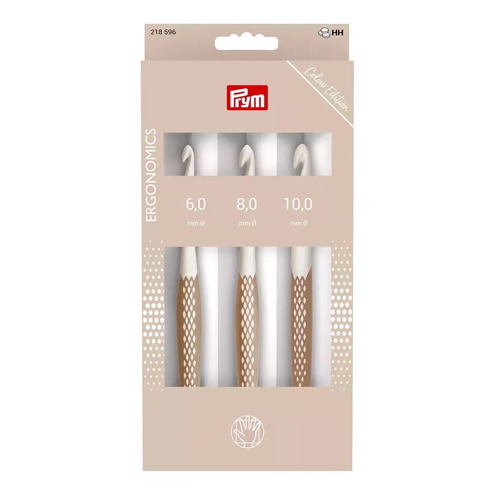 Prym Häkelnadel-Set 6.00-10.00mm taupe/weiss