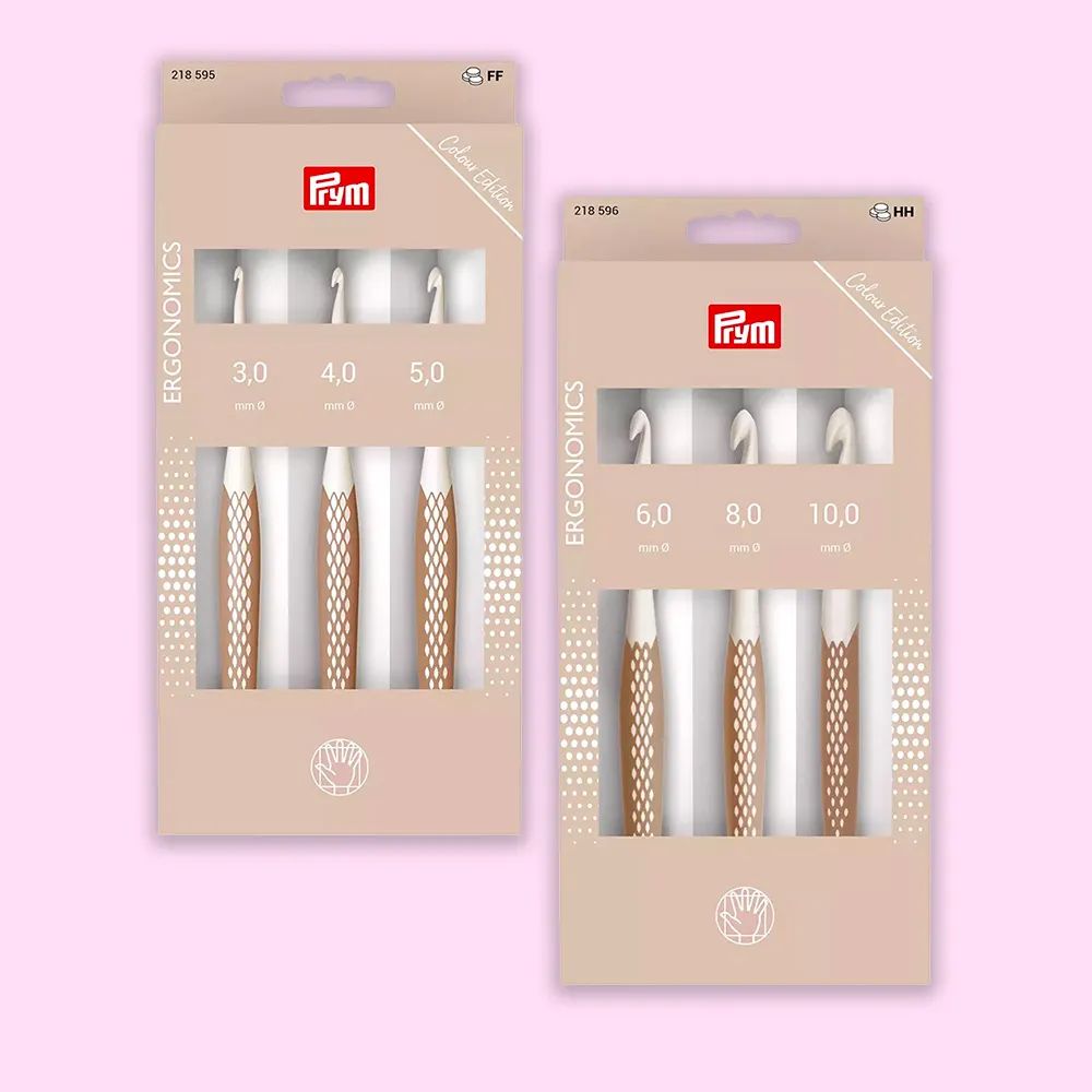 Prym Häkelnadel-Set 6.00-10.00mm taupe/weiss