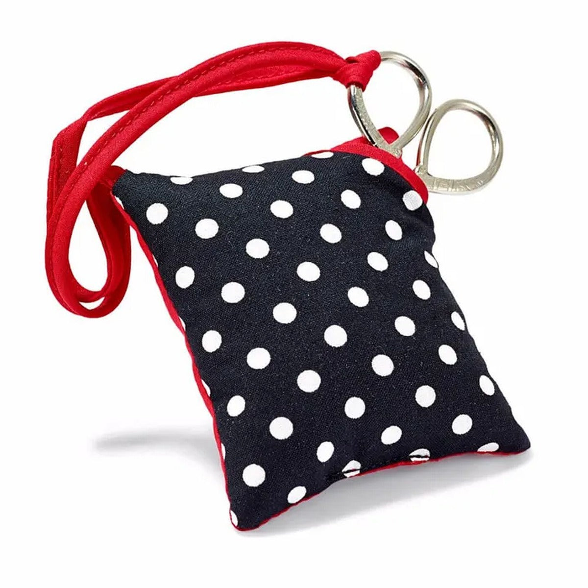 Prym Polka Dot Nadelkissen mit Schere schwarz/weiss/rot