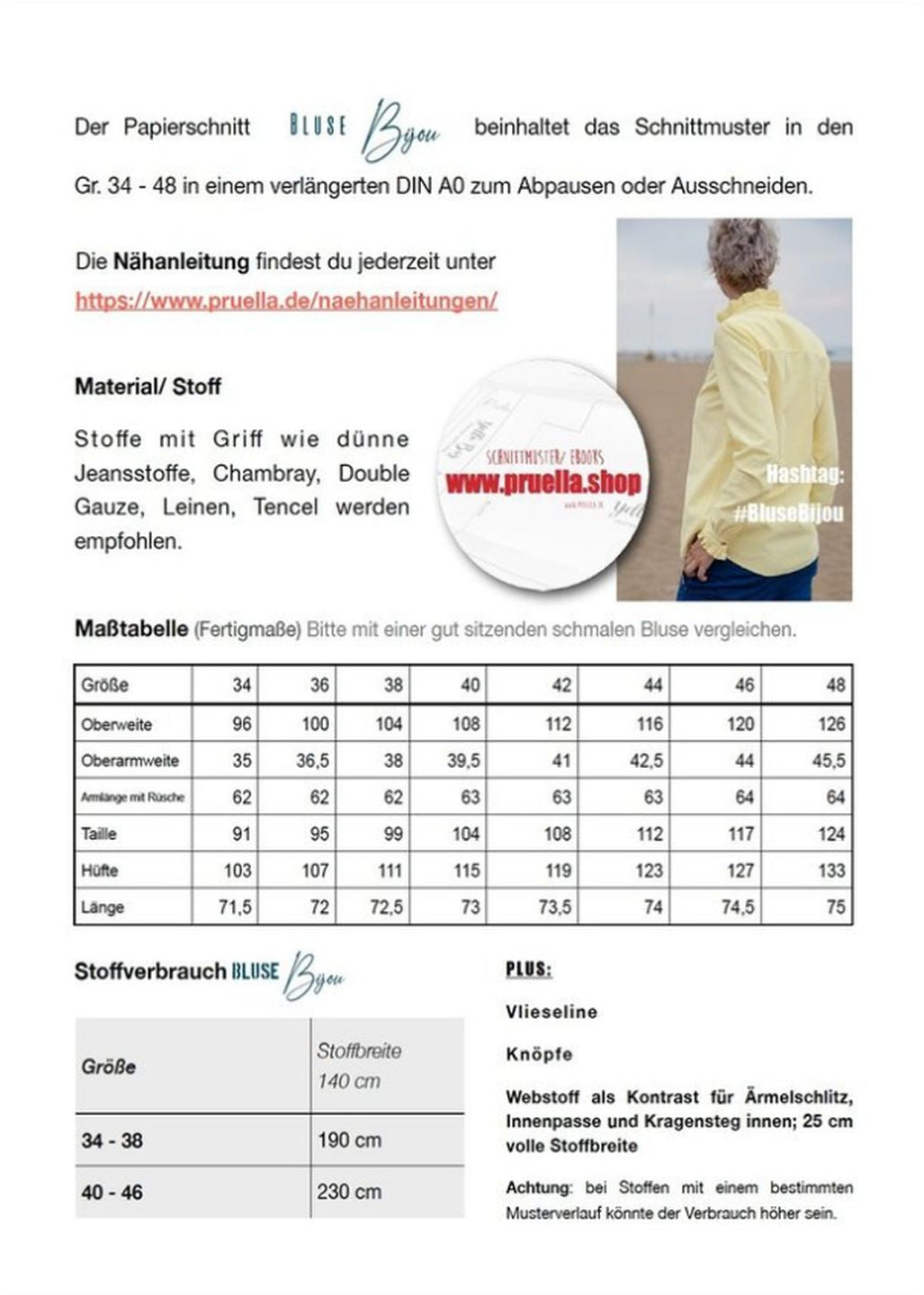 Rüschenbluse Bijou Damen
