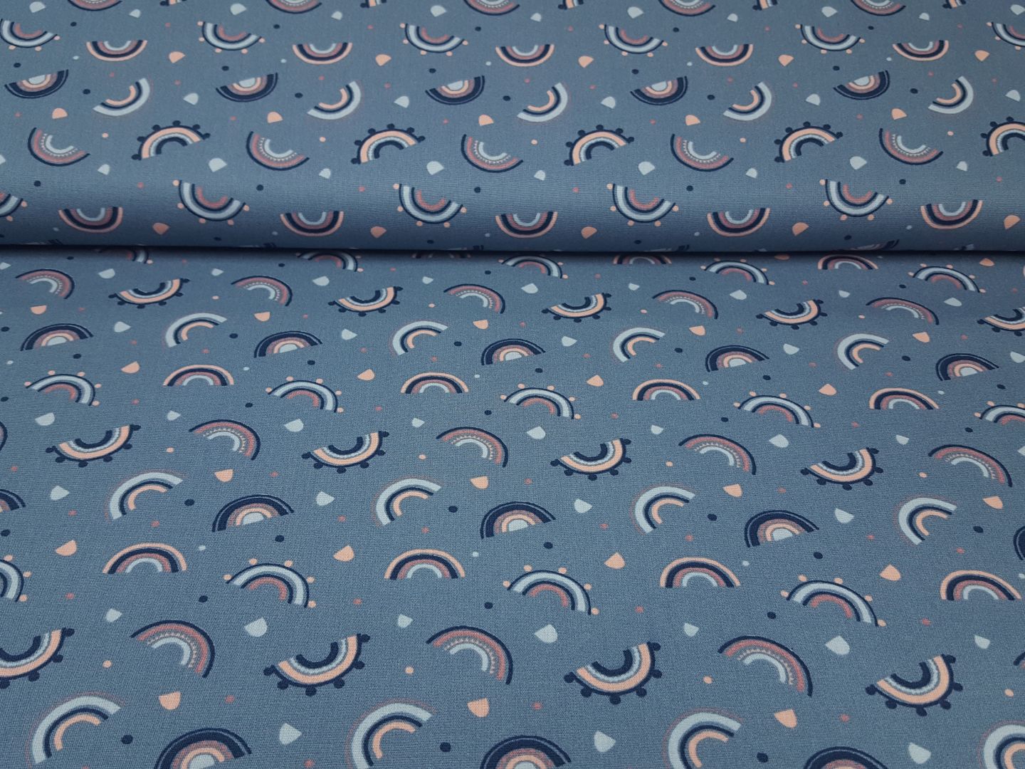 Rainbow stahlblau/lachs/navy