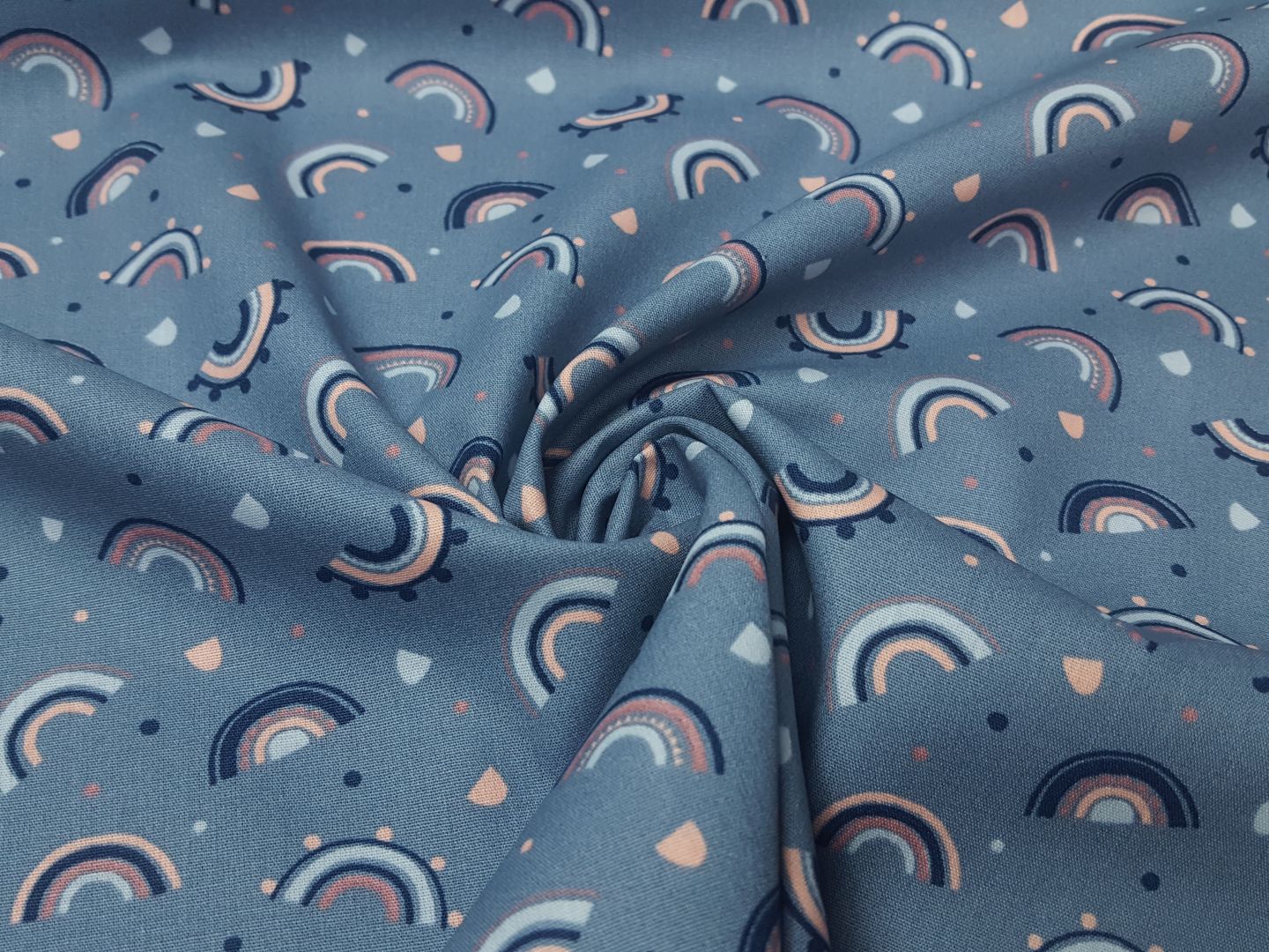Rainbow stahlblau/lachs/navy