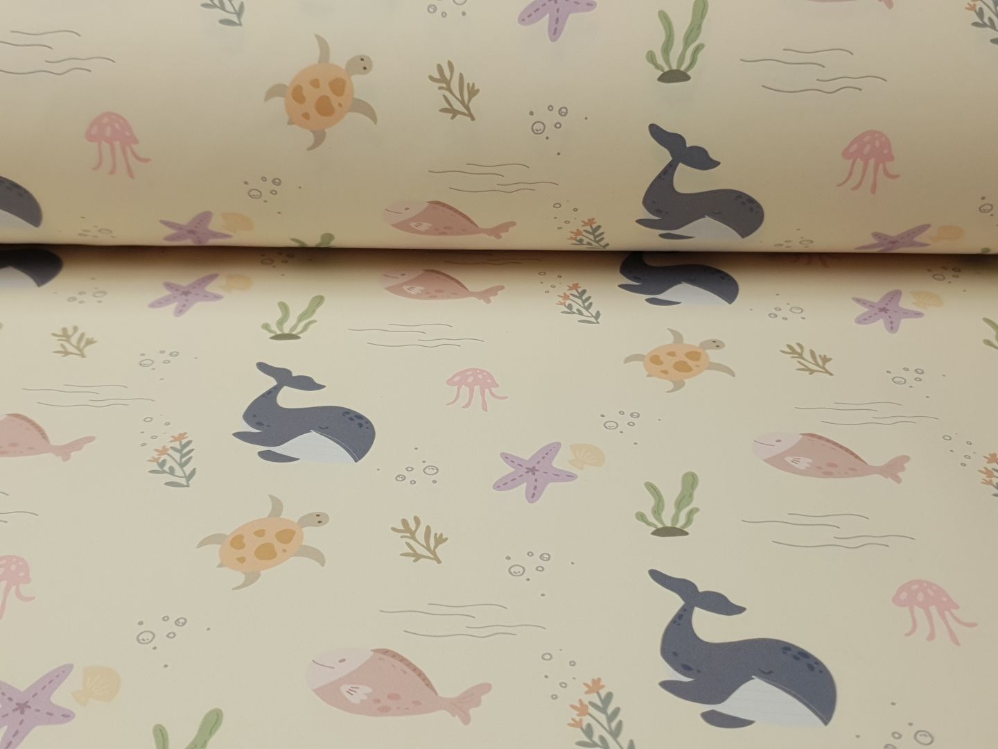 Raincoat Under the Sea Creme /anthrazit/rosa