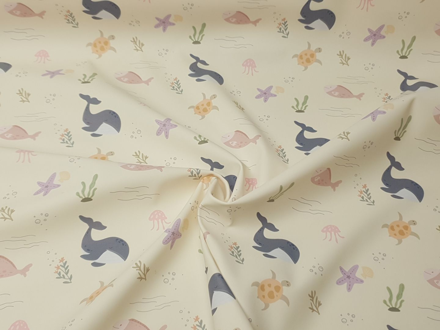 Raincoat Under the Sea Creme /anthrazit/rosa