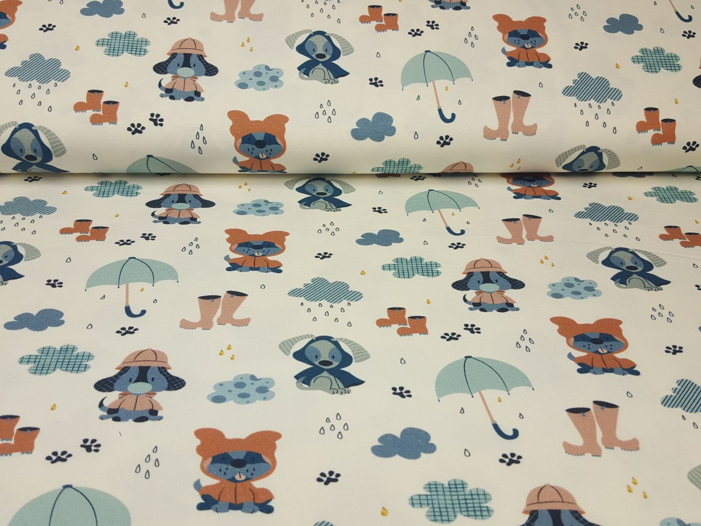Rainy Days offwhite/altrosa/stahlblau