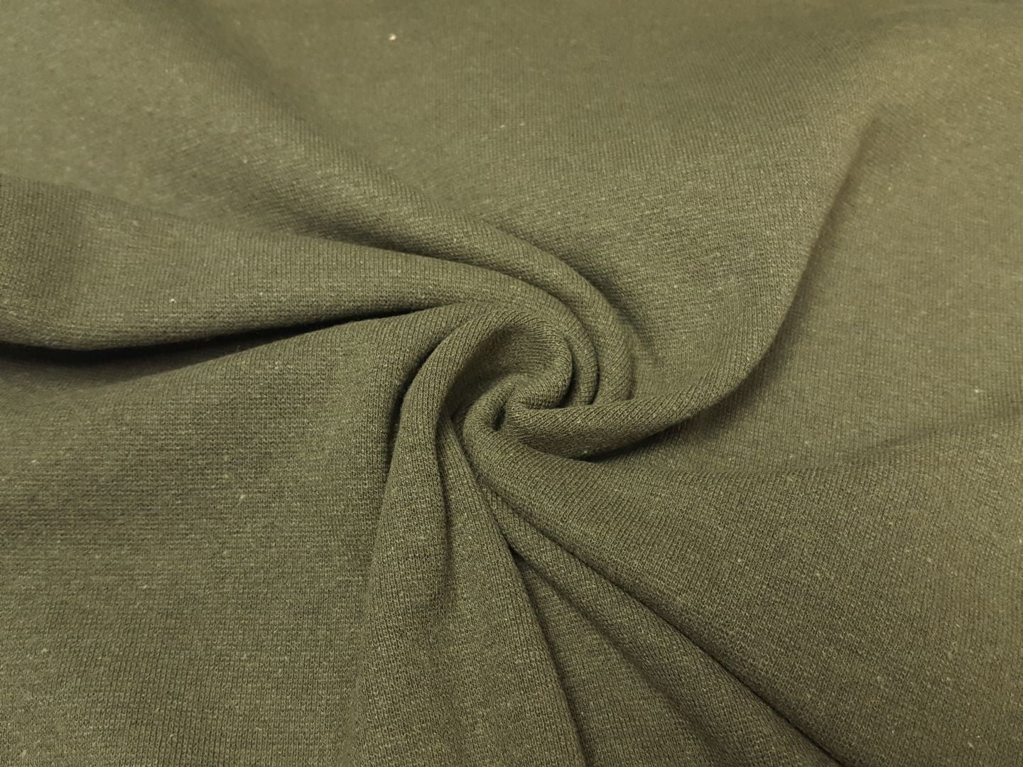 Recycling-Bündchen olive meliert