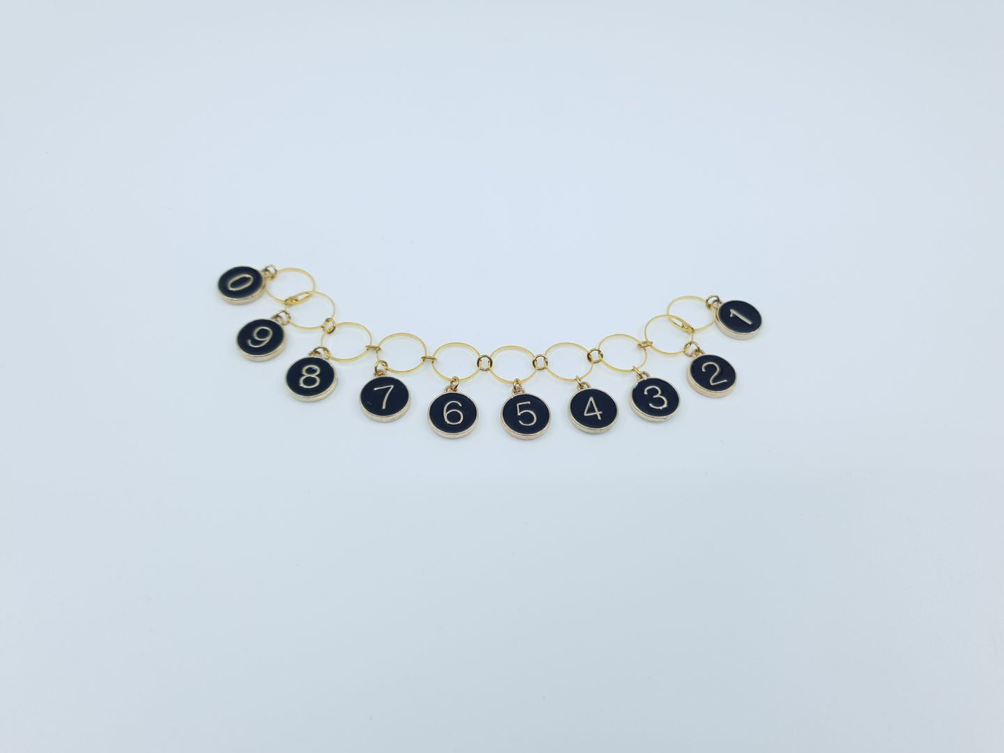 Reihenzähler Kette schwarz/gold