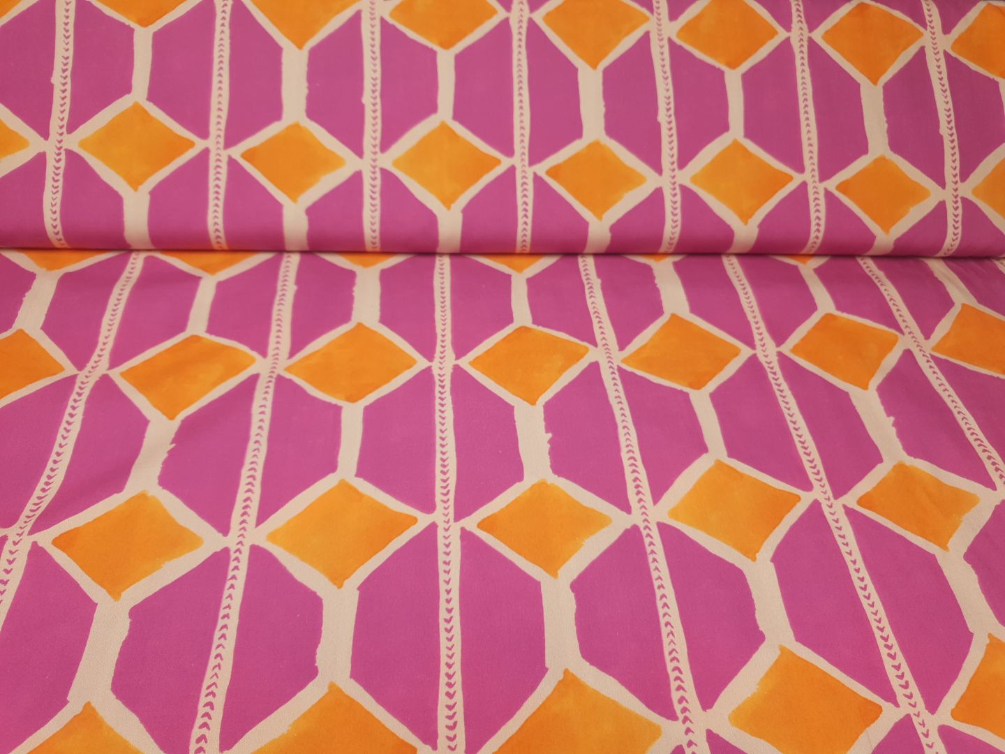 Einzelstück Rhombo magenta/orange