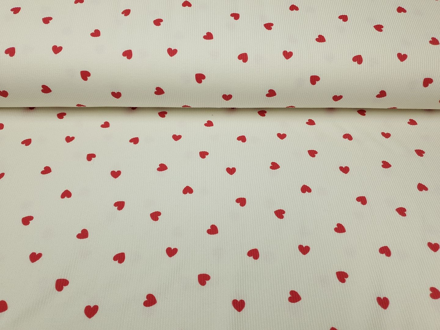 Rippjersey Hearts offwhite/rot