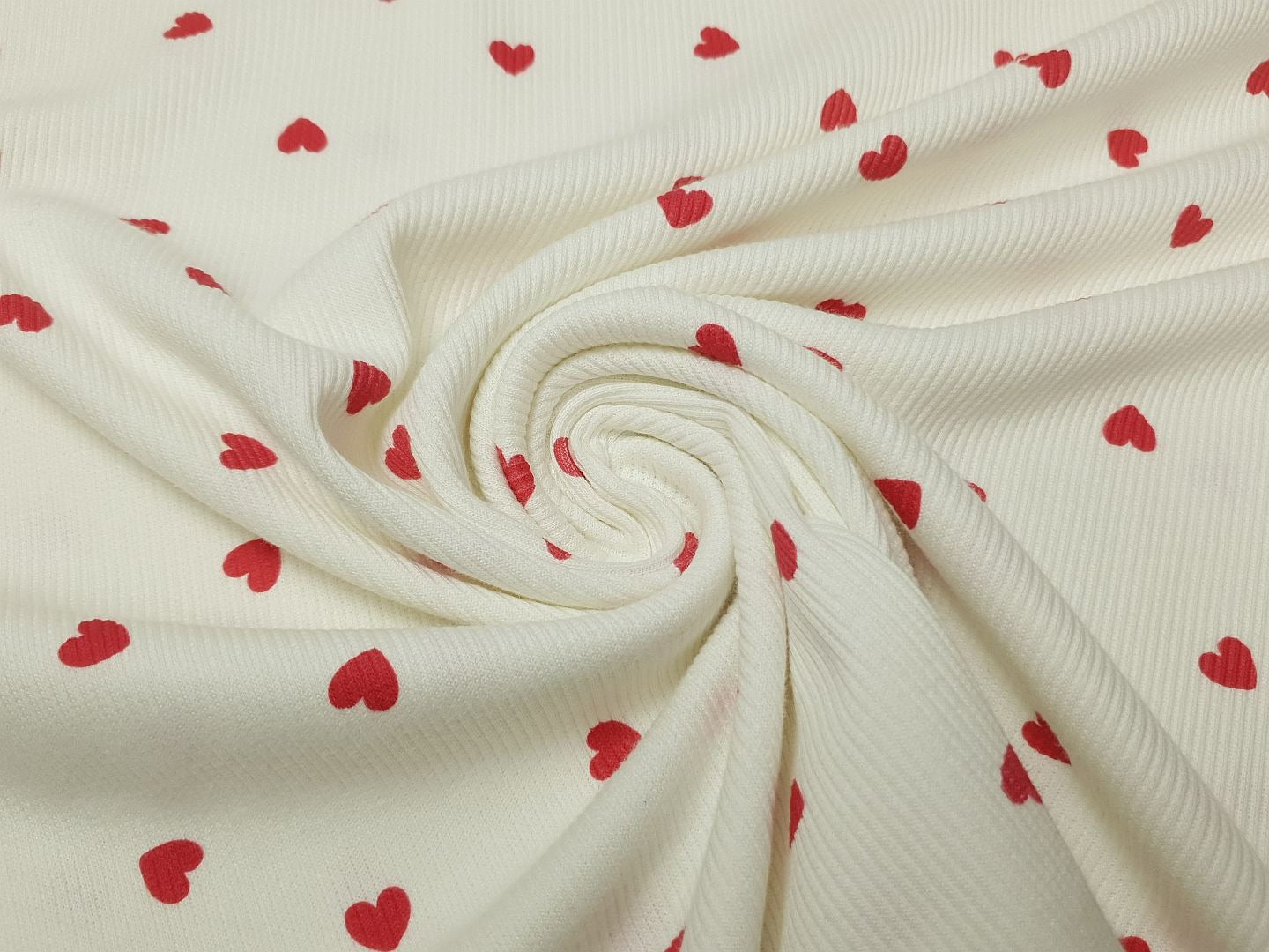 Rippjersey Hearts offwhite/rot