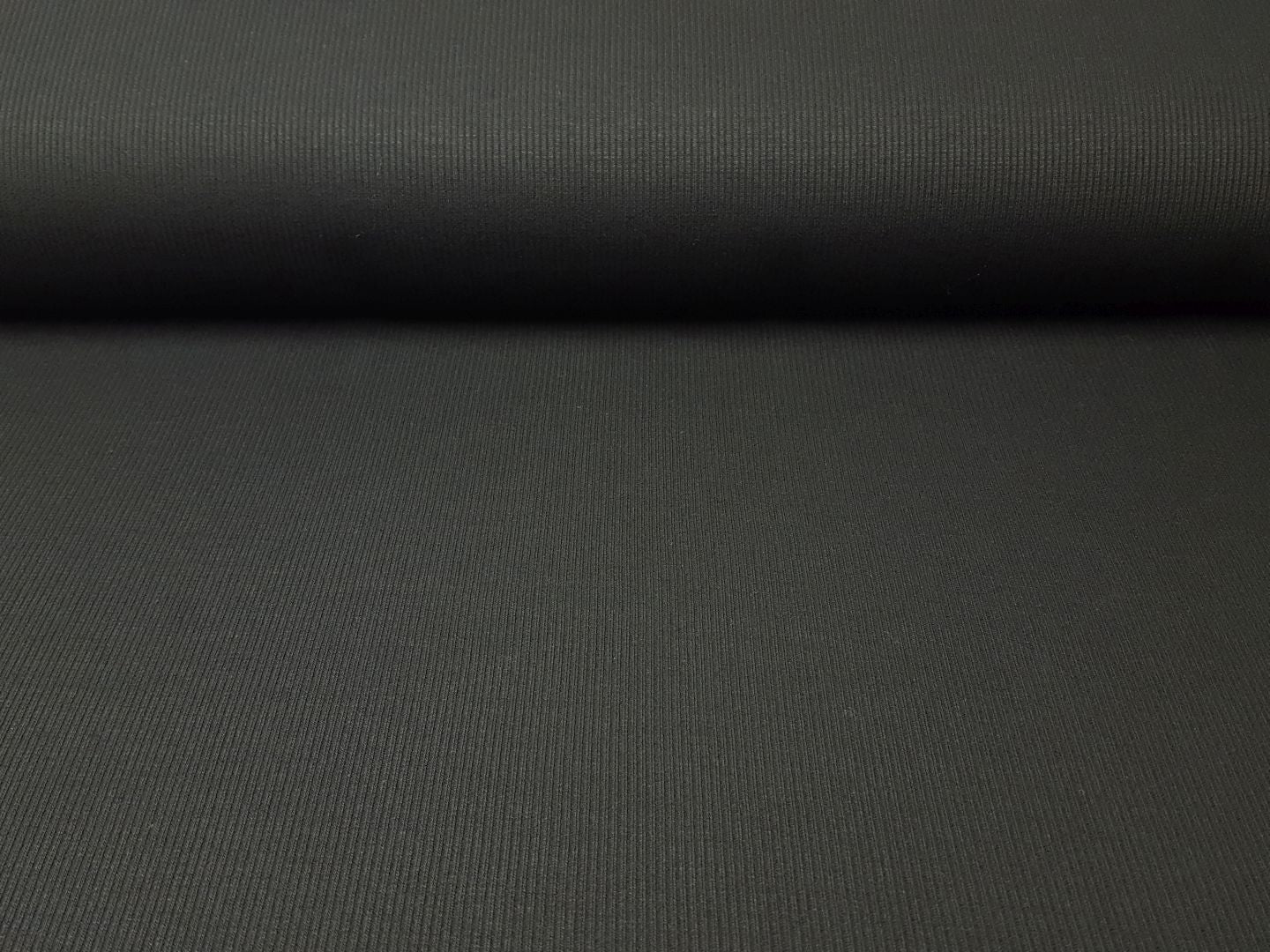Rippjersey schwarz