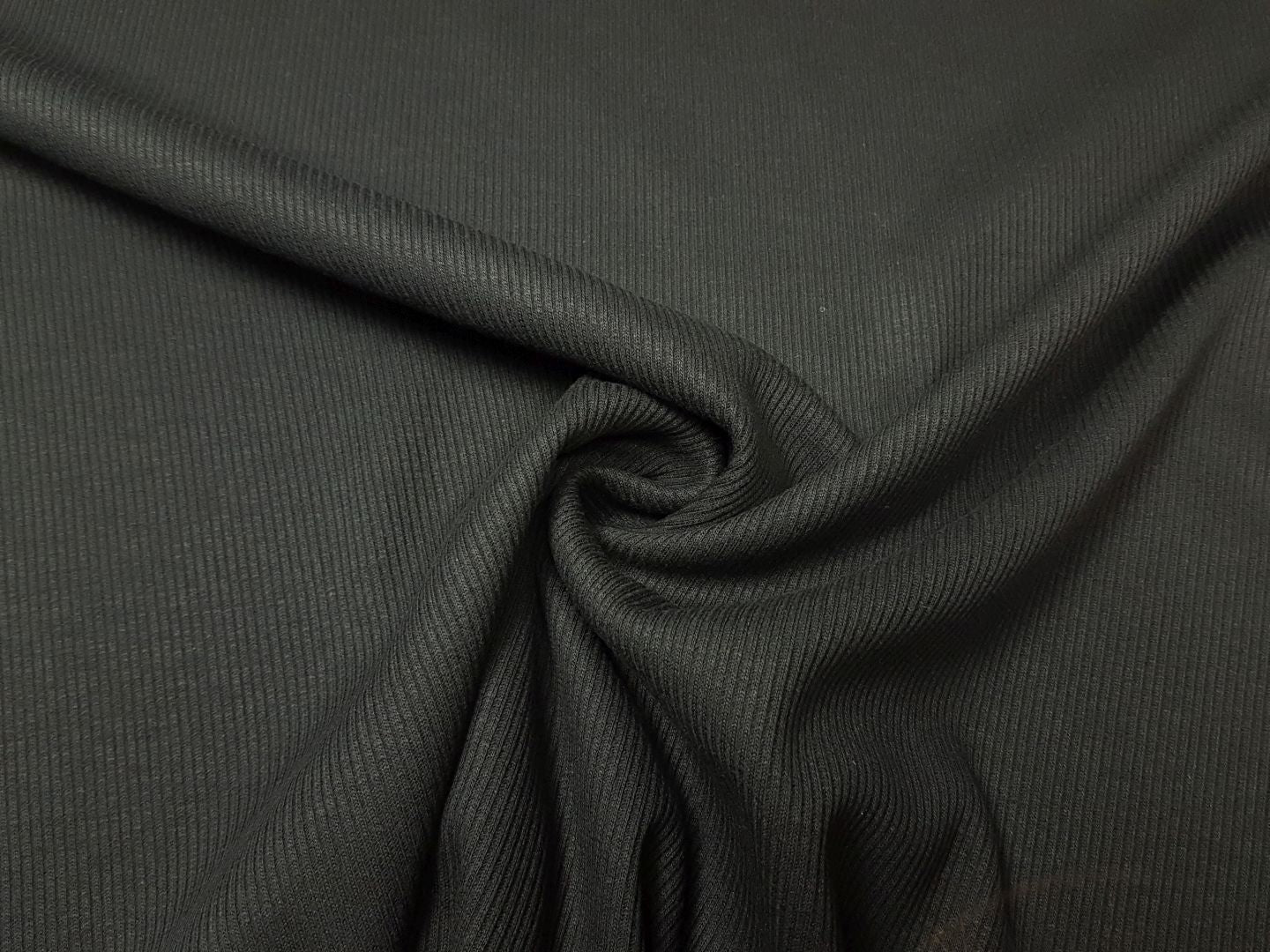 Rippjersey schwarz