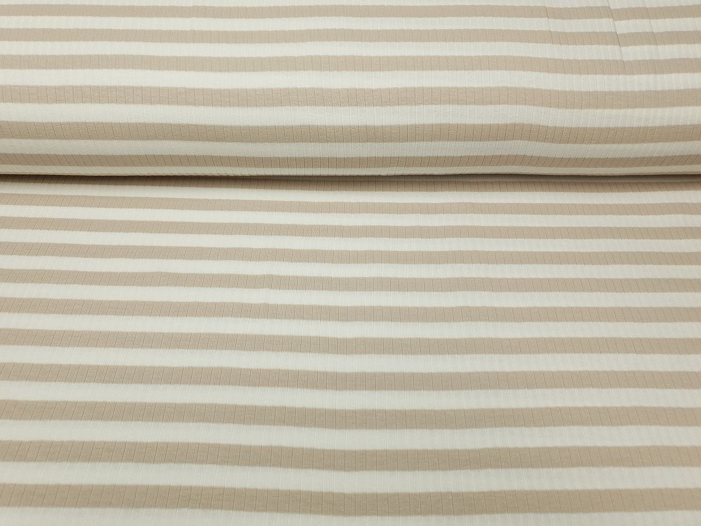 Rippjersey Stripes sand/offwhite