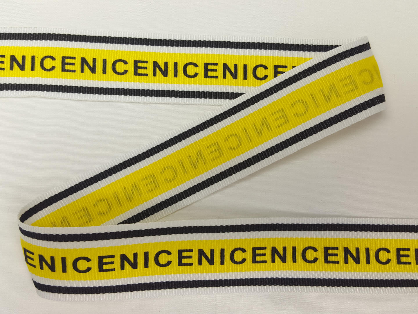 Ripsband NICE schwarz-weiss-gelb
