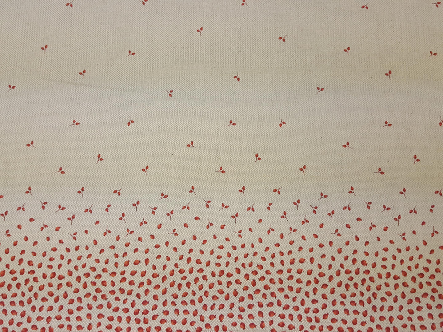 Rus Bordüre helles grau-beige/dunkelrot