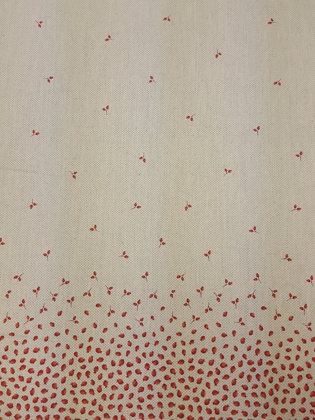 Rus Bordüre helles grau-beige/dunkelrot