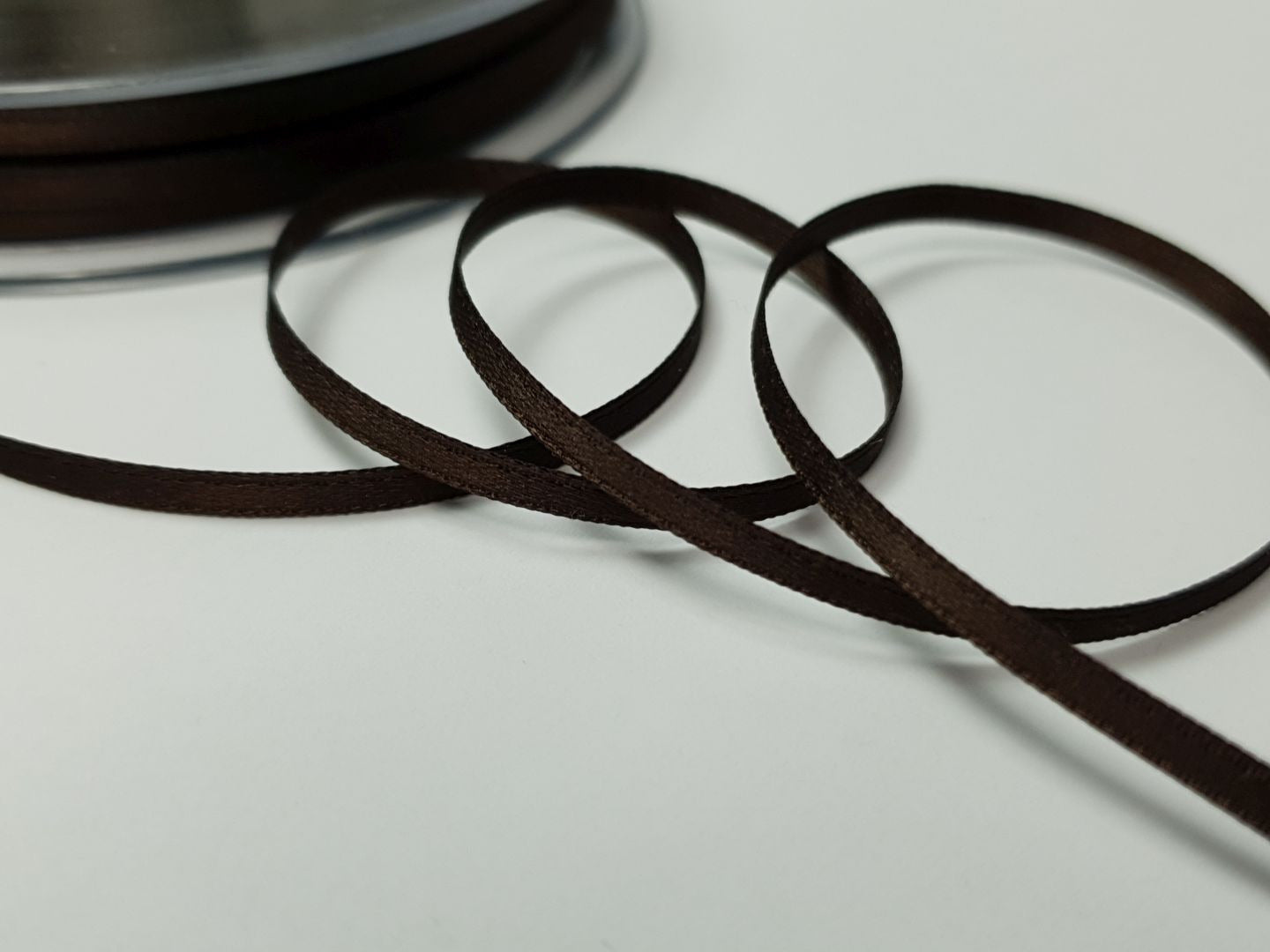 Satinband 3mm doppelseitig braun