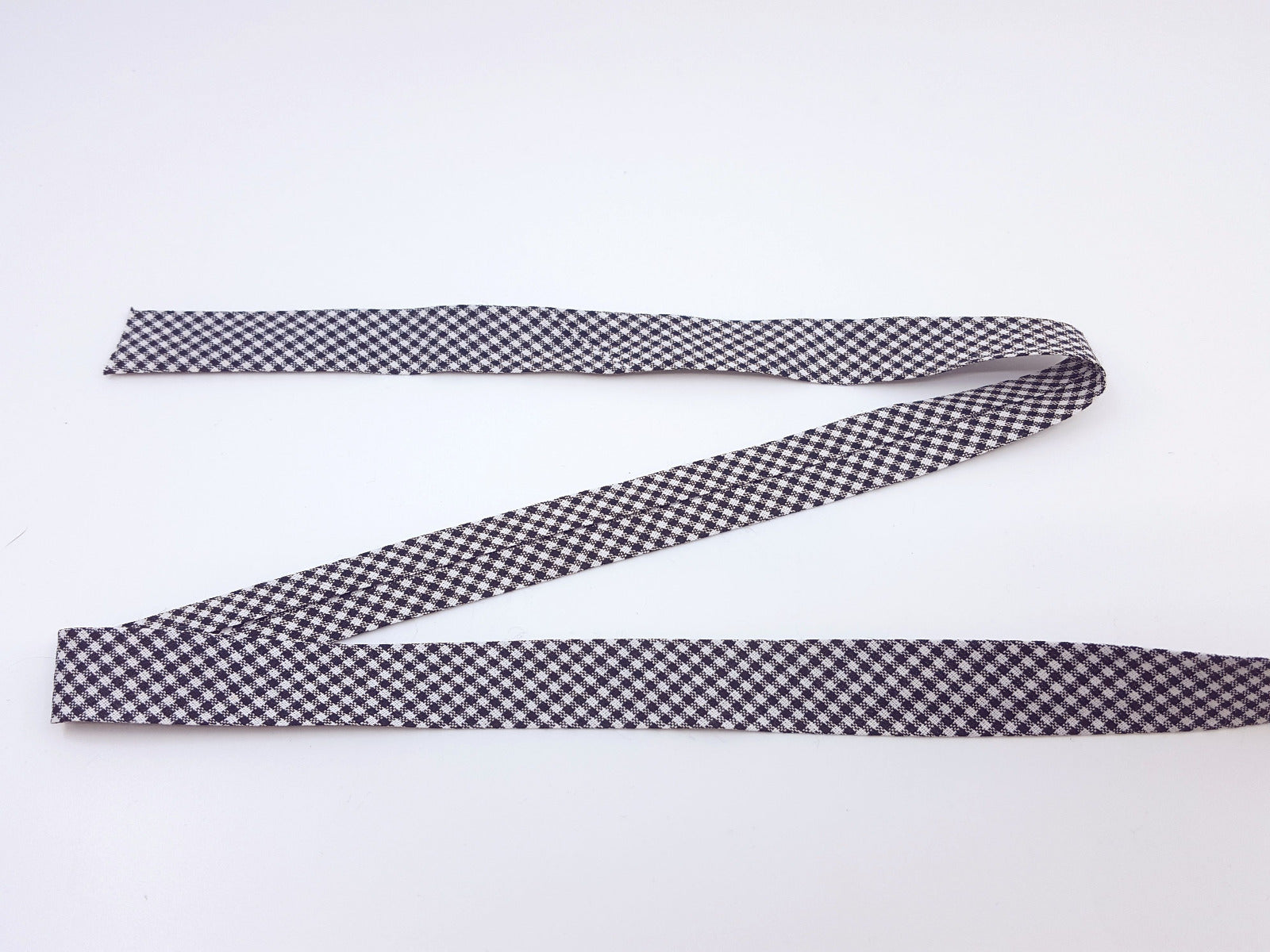 Vichy-Karo Schrägband schwarz/weiss