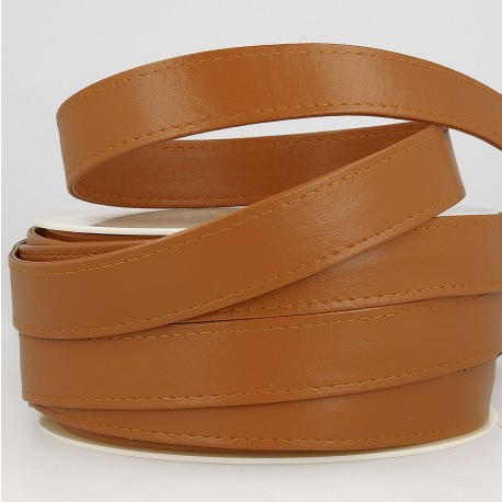 Kunstleder Gurtband camel