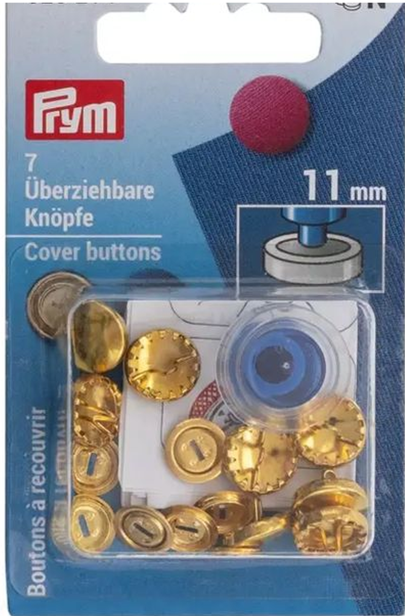 Überziehbare Knöpfe 11mm goldfarbig