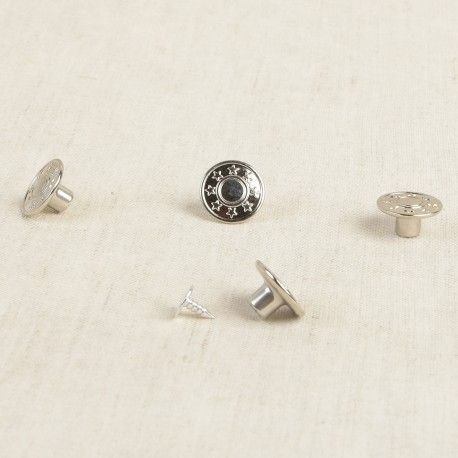 Jeansknöpfe 17mm Sterne silber