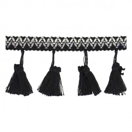 Boho Quasten royalblau