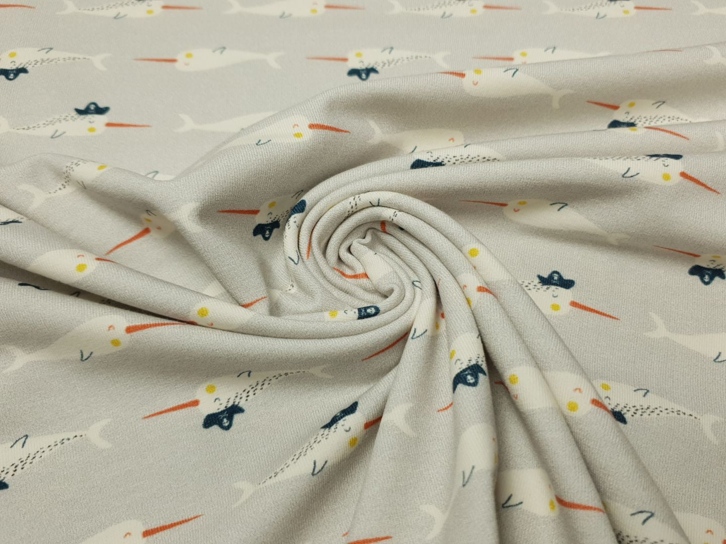 Sea Animals hellgrau/offwhite/dunkelblau