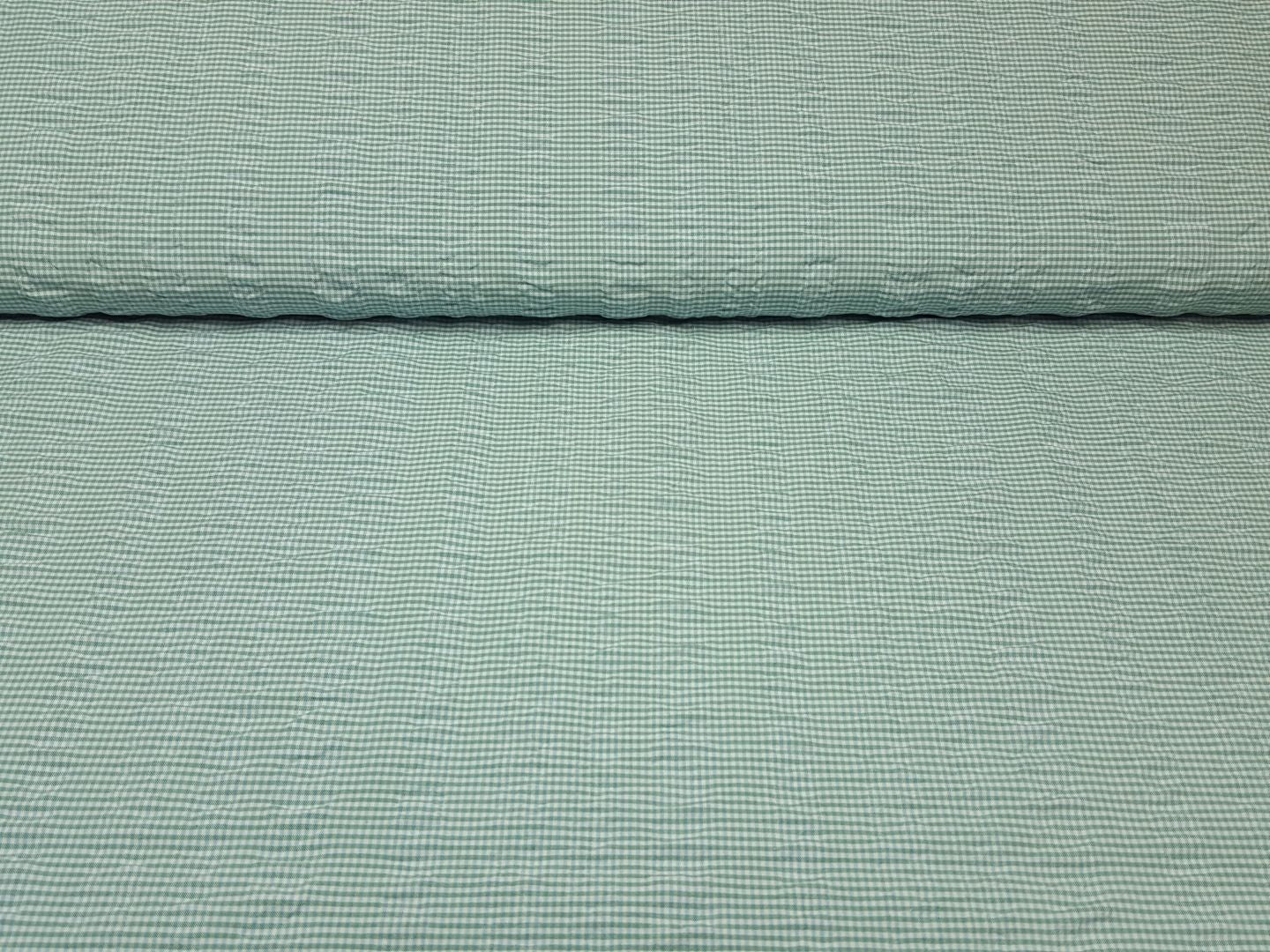 Seersucker grün/weiss