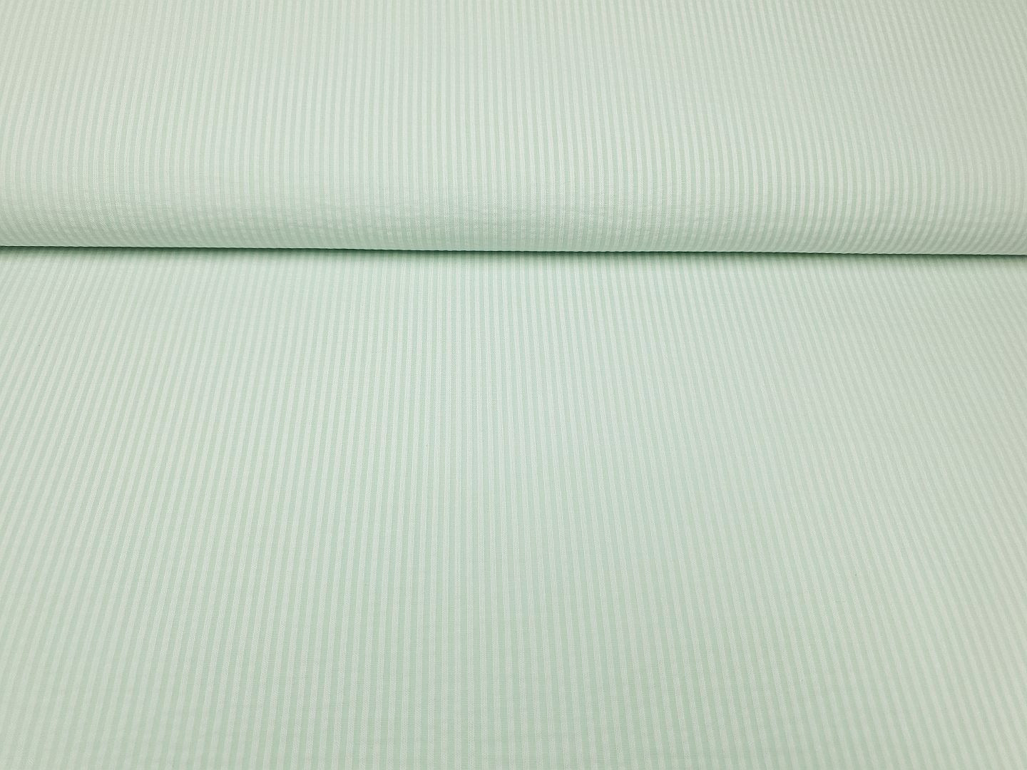 Seersucker Stripes minzgrün/weiss