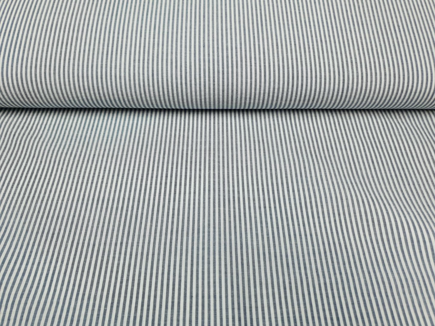 Einzelstück Seersucker Stripes navy/weiss