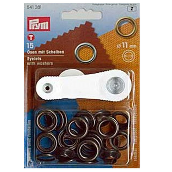 Ösen mit Scheiben 11mm brüniert