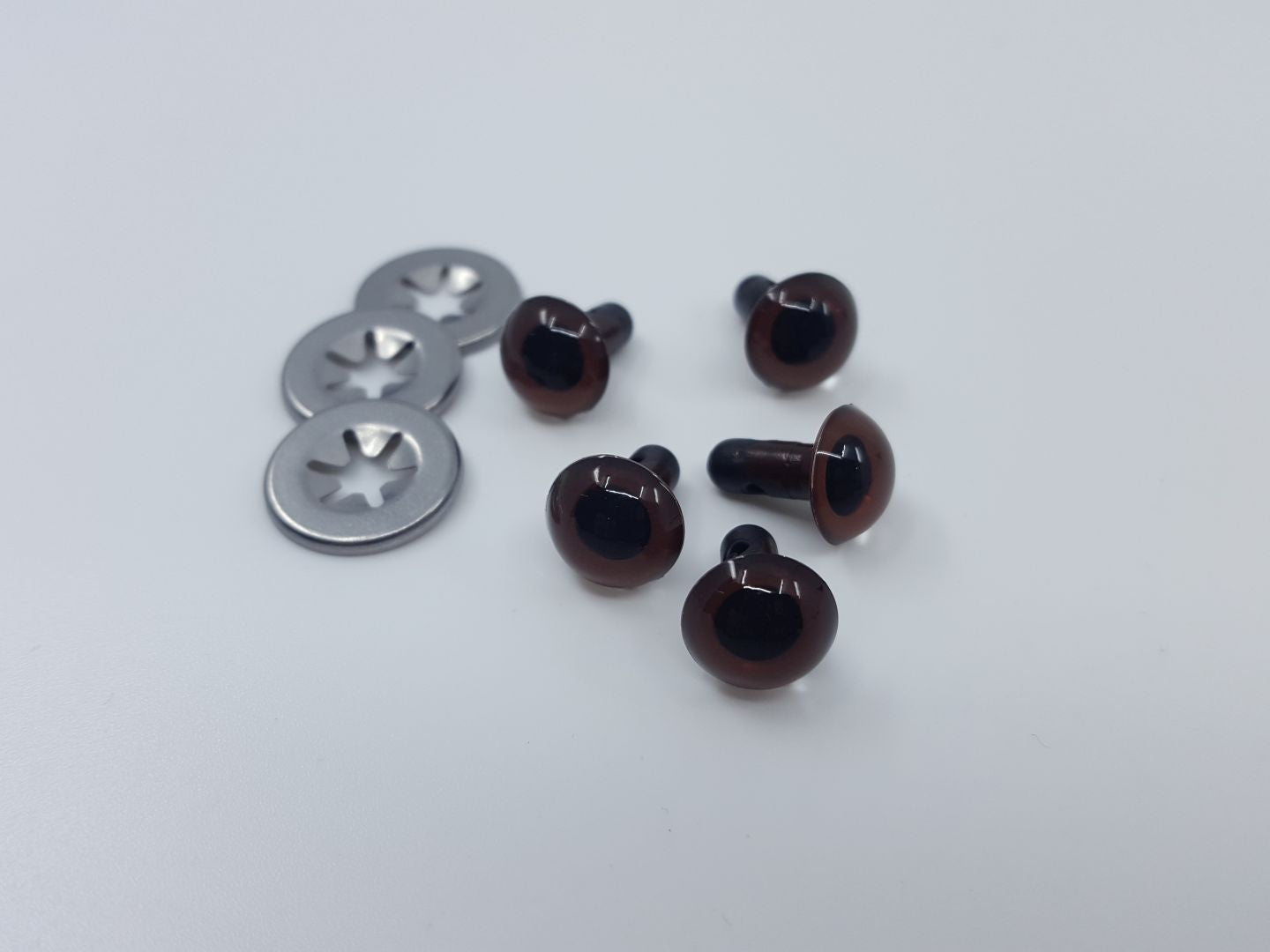 Sicherheits Augen braun/schwarz 10mm