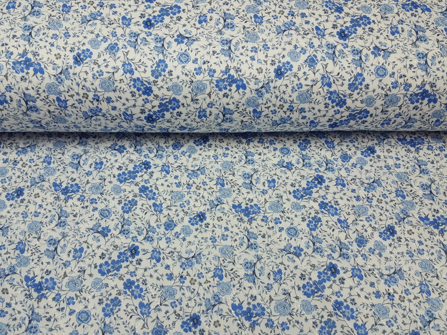 Stepper Small Flowers weiss/royal/hellblau