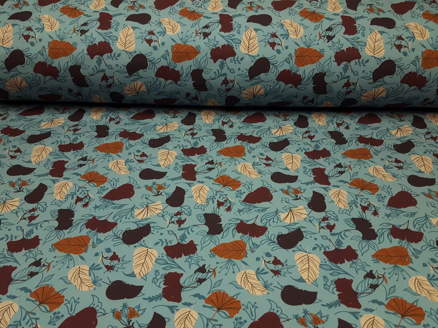 Softshell Leaves dustygrün/braun/beige