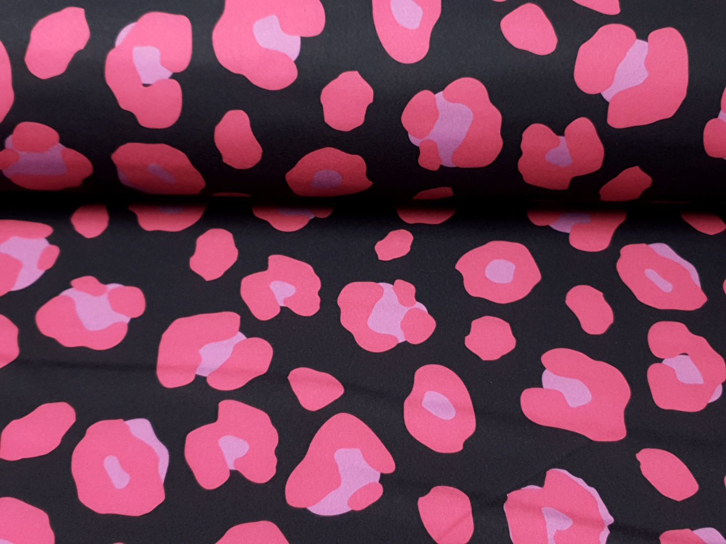 Softshell Leopard schwarz/pink