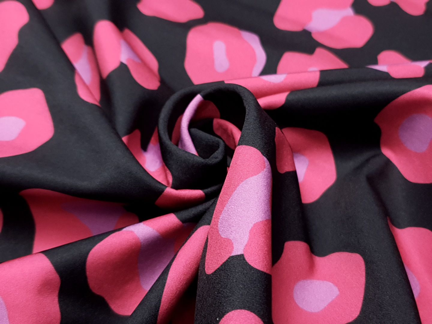 Softshell Leopard schwarz/pink