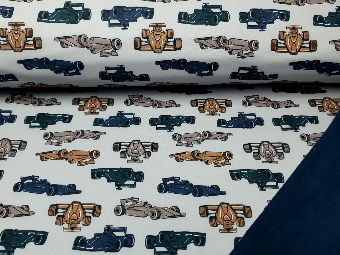 Softshell Race Cars hellgrau/ocker/grün/grau