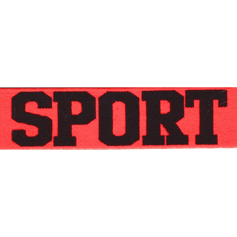 Sport Gummiband 35mm neon orange/schwarz